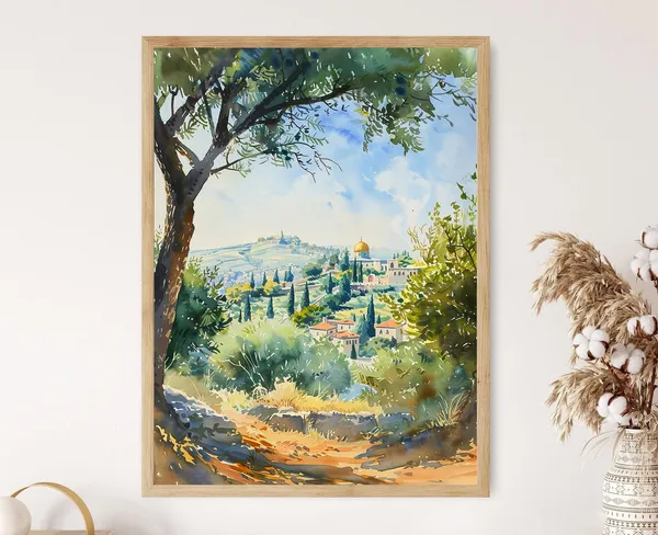 Mount Of Olives Vista, Historical Jerusalem Art Print