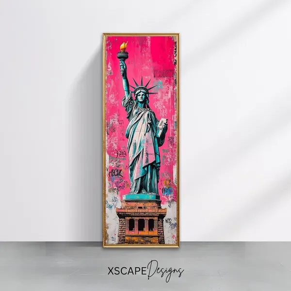 Statue Of Liberty New York Urban Graffiti Travel Poster