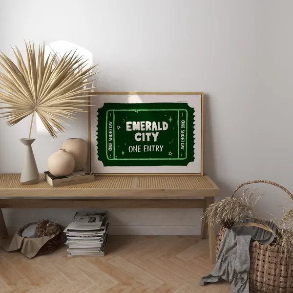 Emerald City Singular Ticket Poster, West End Style