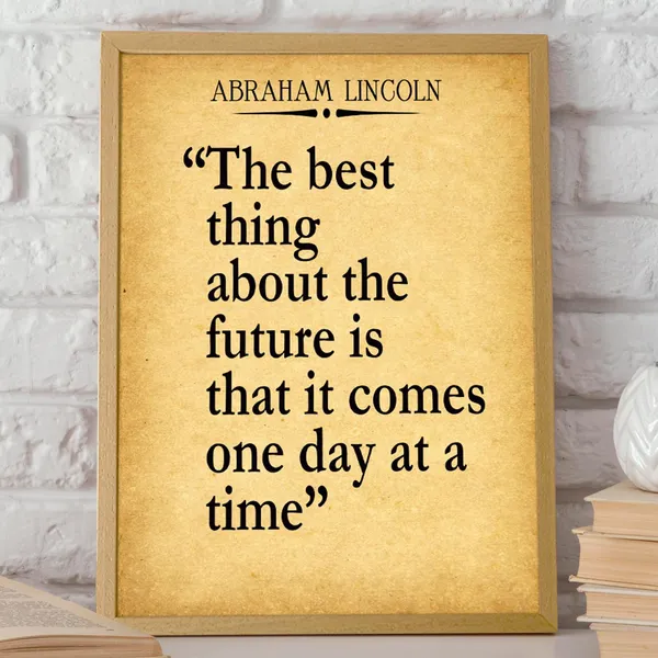 One Day At A Time Quote Poster, Recovery Message