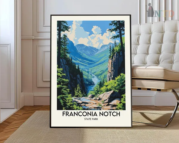 Franconia Notch, New Hampshire Travel Poster