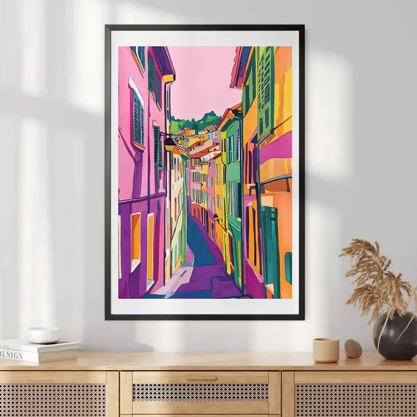 Paris Travel Poster, French Streets Art Print