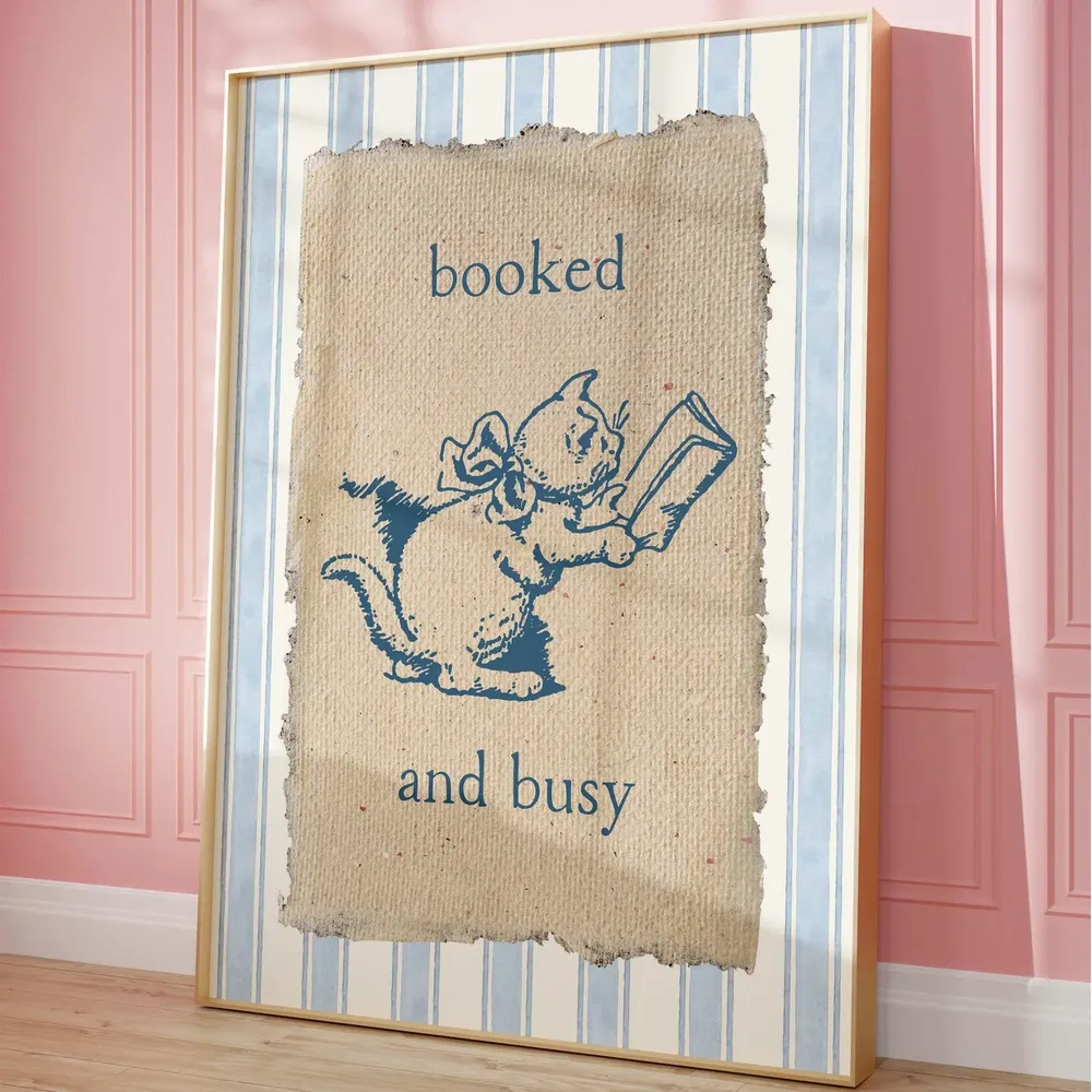 Grandmillennial Book Art, Reading Room Poster Print - Image 2