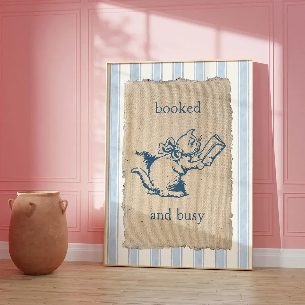 Grandmillennial Book Art, Reading Room Poster Print - Image 5