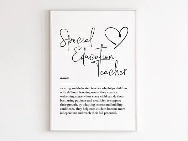 Special Education Teacher School Staff Wall Art Print