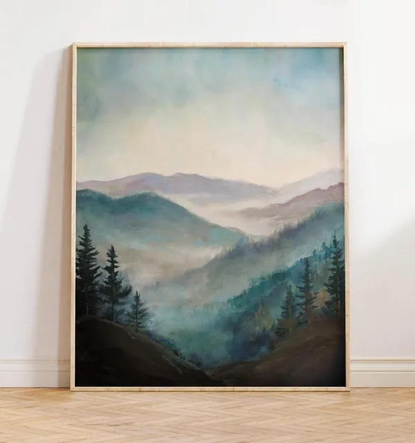 Smoky Mountains Blue Ridge Tennessee Landscape Art Print