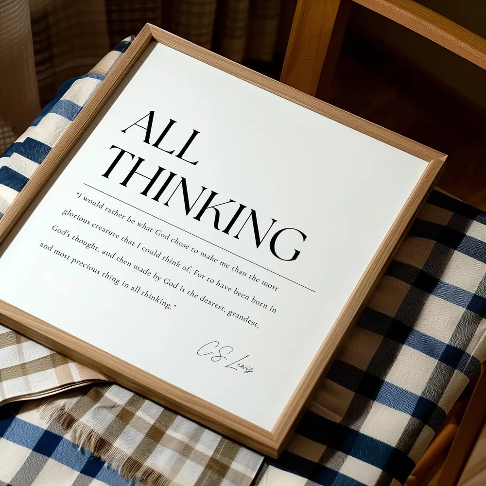 C. S. Lewis I Would Rather Be Christian Art Print - Image 3