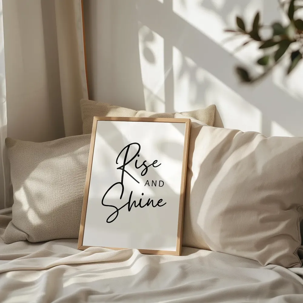 Rise Shine Morning Quote Poster Print - Image 3
