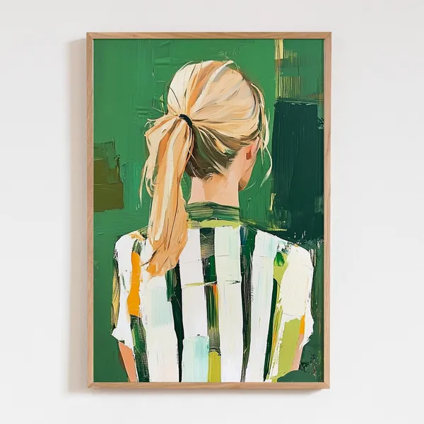 Abstract Woman Portrait, Modern Decor Art Print