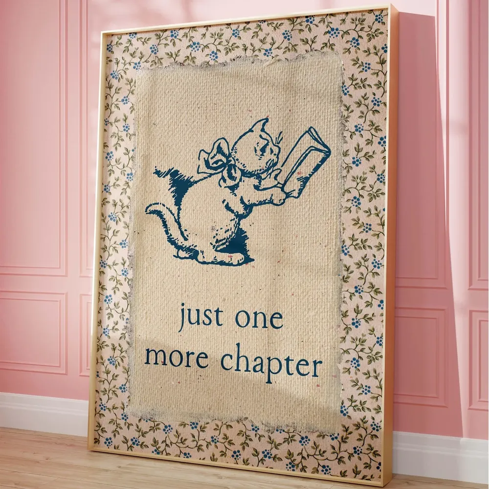 One More Chapter Vintage Book Art Print for Readers - Image 3