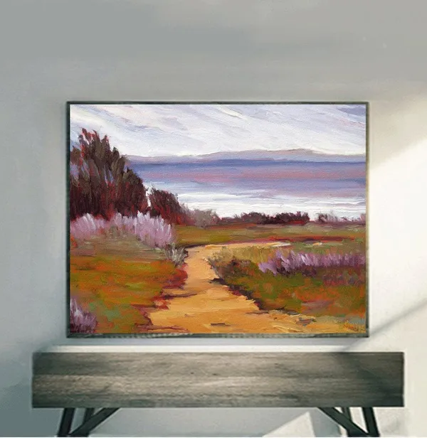 Ocean and Beach Art Print, Coastal Wall Decor