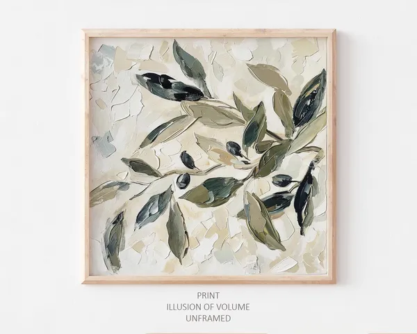 Olive Branch Botanical Art Print, Kitchen Wall Art
