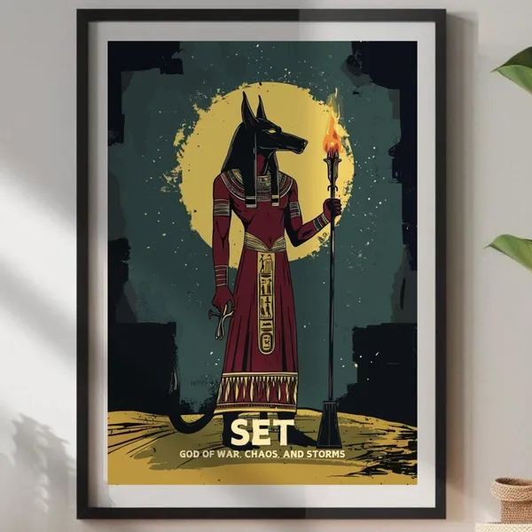 Set Egyptian God Ancient Egypt Mythology Art Print