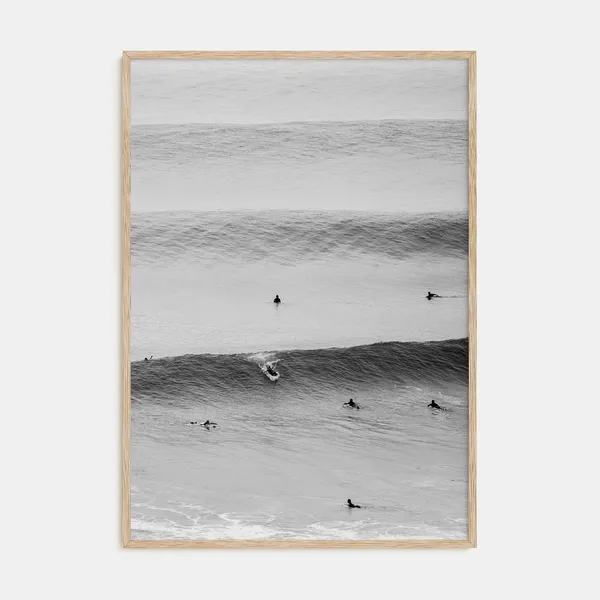 Surfer Black and White Photography, Coastal Art Print