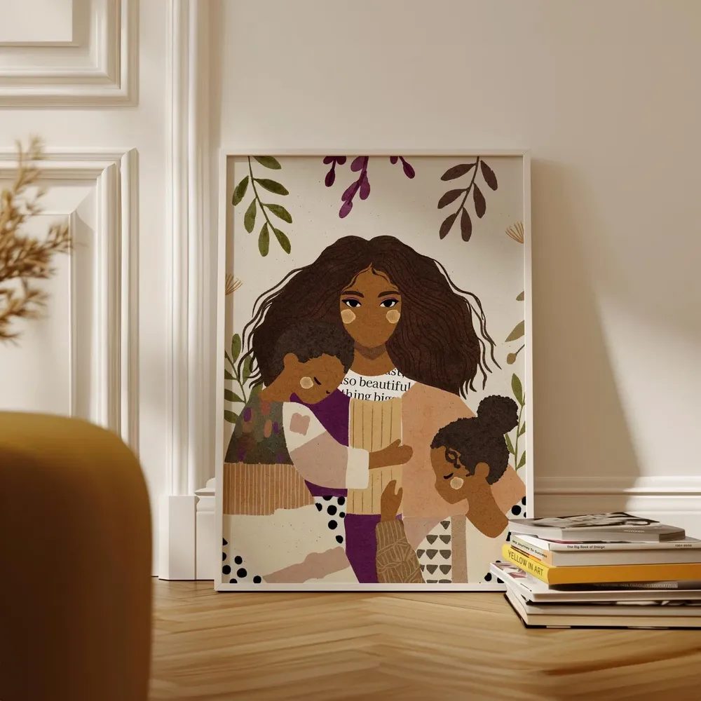 Mother Portrait Family Illustration, Gift For Mom - Image 2