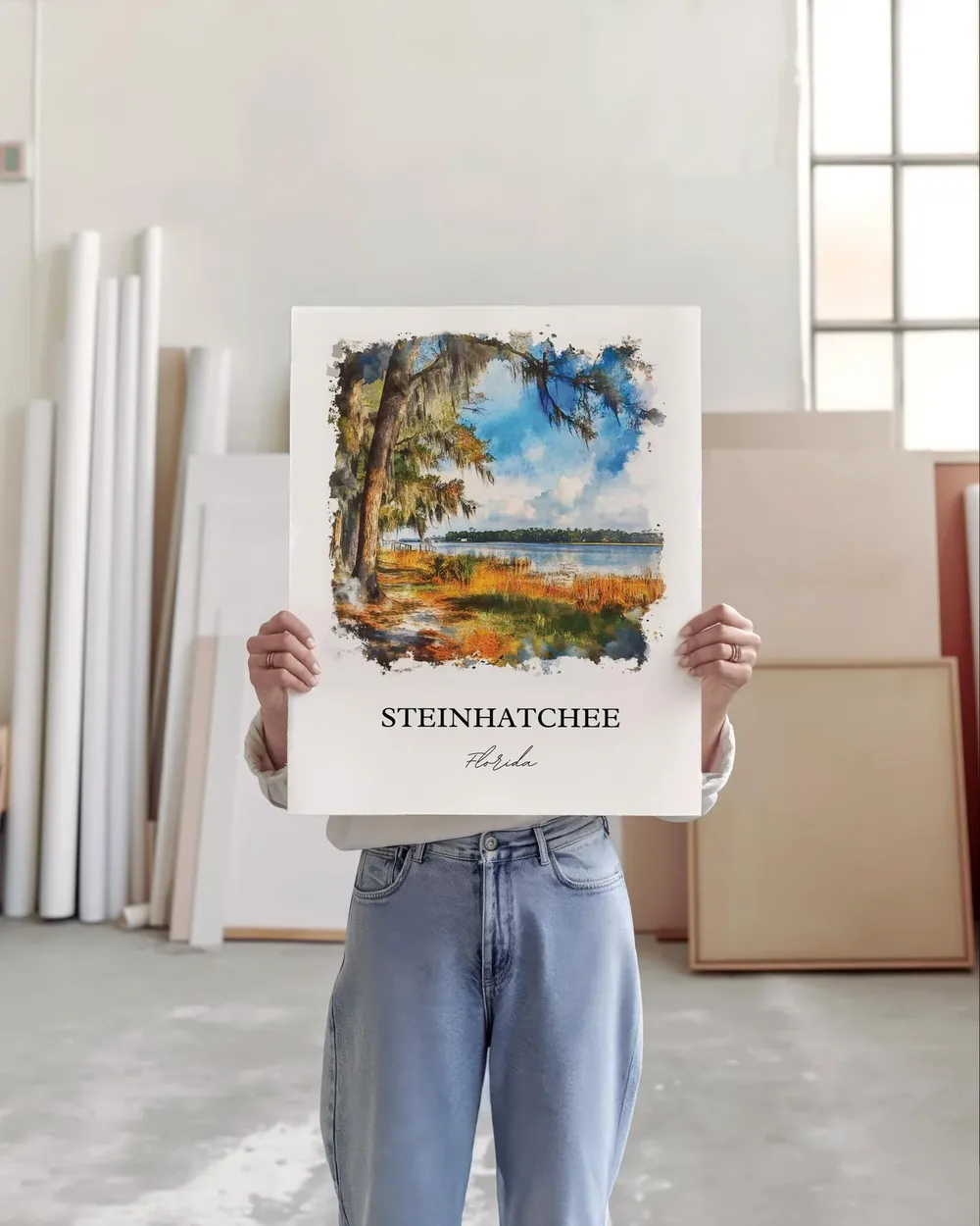 Steinhatchee Florida Watercolor Travel Poster - Image 4