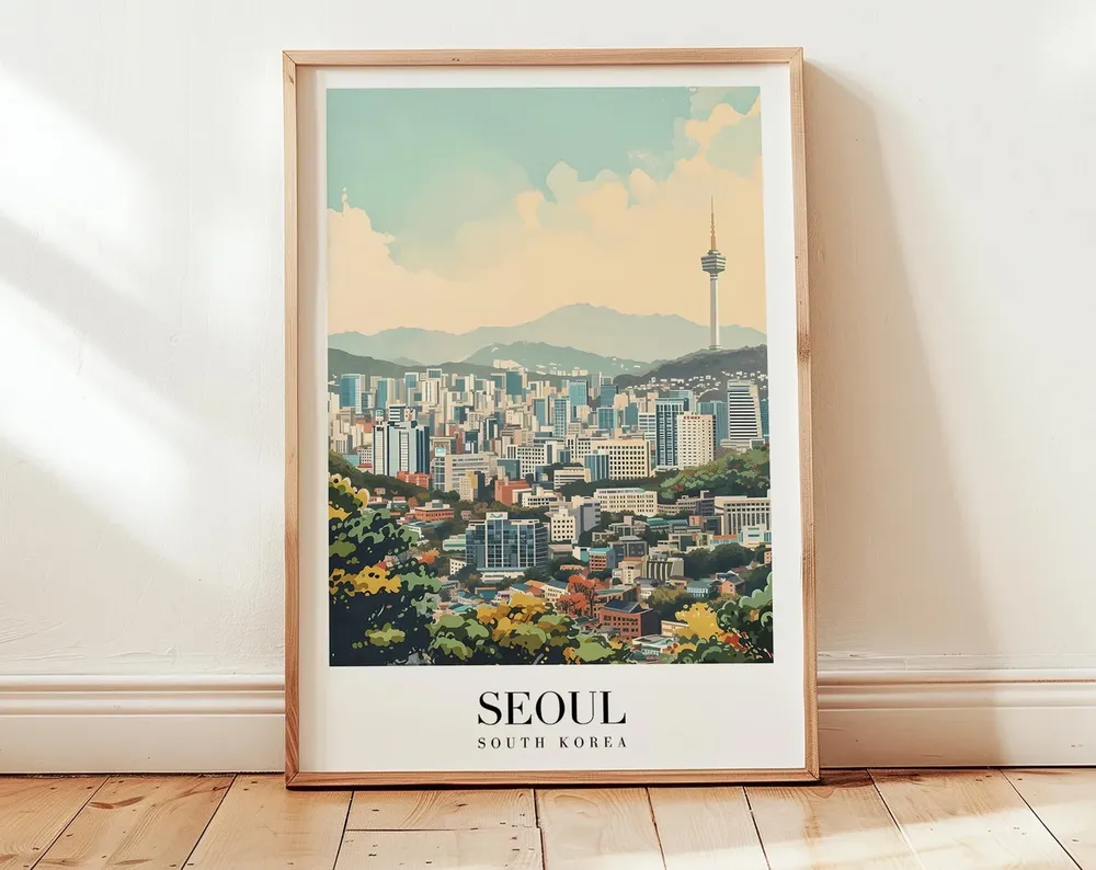 Seoul Personalized Gift Wall Art Print