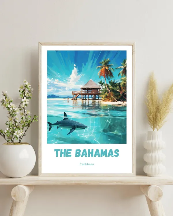 The Bahamas Retro Travel Poster