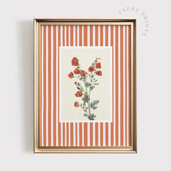 Vintage Floral Print, Kitchen Botanical Wall Art