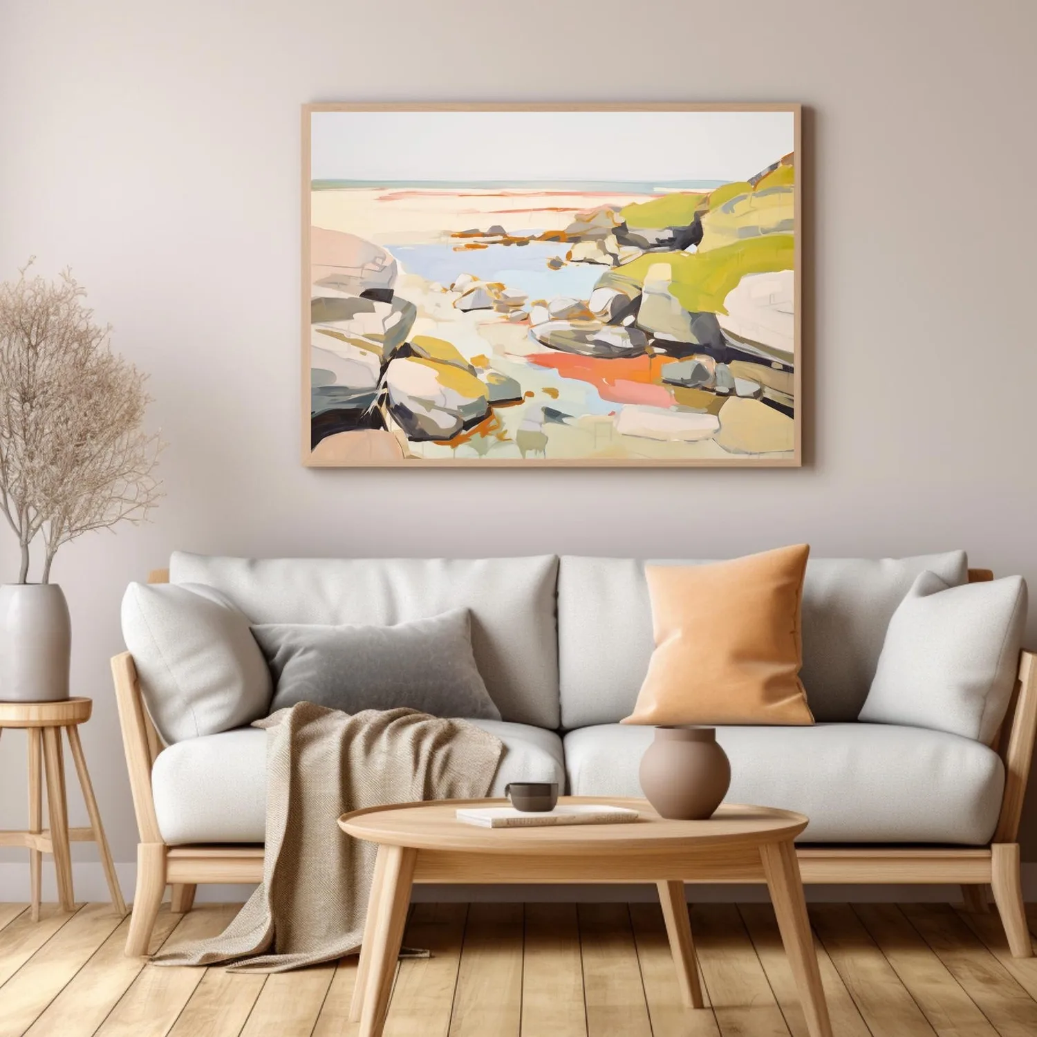 Abstract Beach Print, Modern Coastal Watercolor - Image 2
