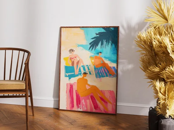 Summer Beach - Tropical Coastal Art