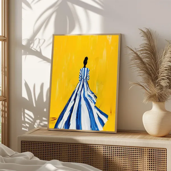 Modern Minimalist Woman Art Print, Contemporary Decor