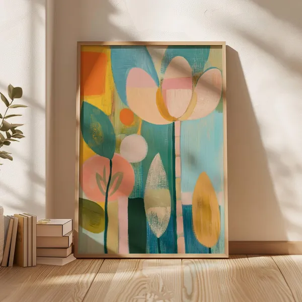 Abstract Flower Oil Painting, Floral Wall Art Print