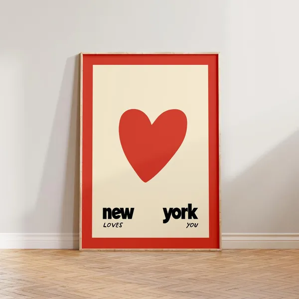 Retro New York Mid-Century Modern Art Print