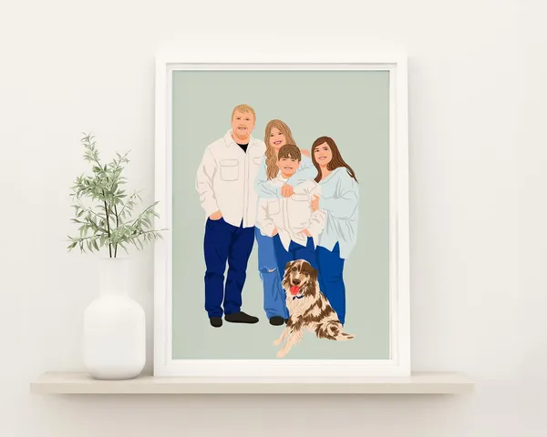 Custom Faceless Family Portrait, Personalized Gift