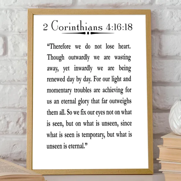 2 Corinthians 4:16-18 Bible Verse Print, St. Paul
