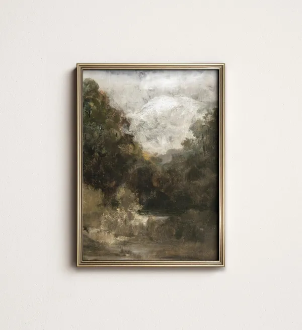 Rustic Cottage Country Landscape Art Print