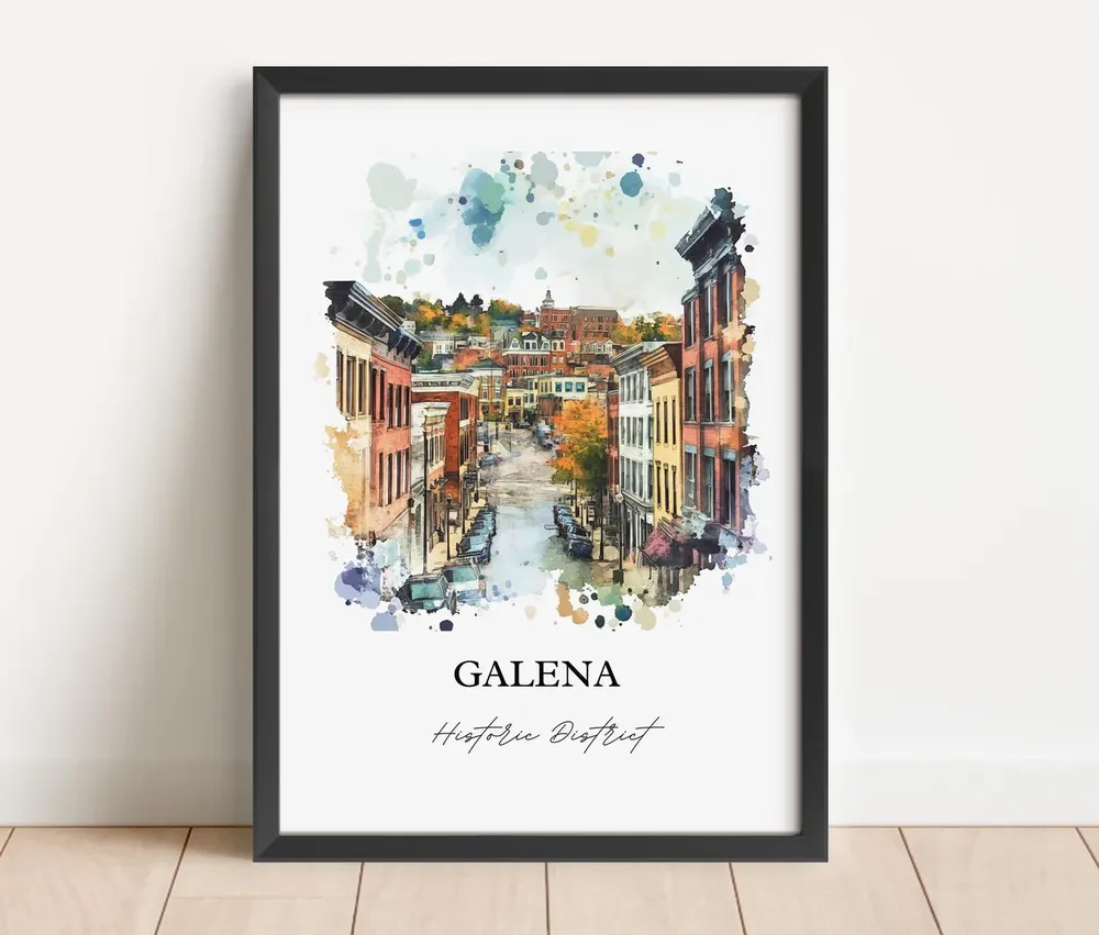 Galena IL Historic District Travel Poster - Image 3