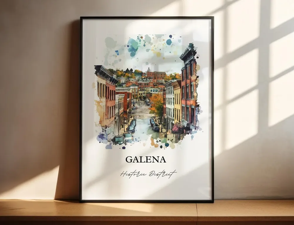 Galena IL Historic District Travel Poster - Image 2