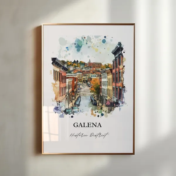 Galena IL Historic District Travel Poster