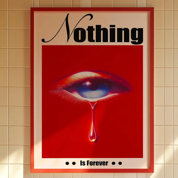 Affirmation Poster, Retro Psychedelic Eye Art Print