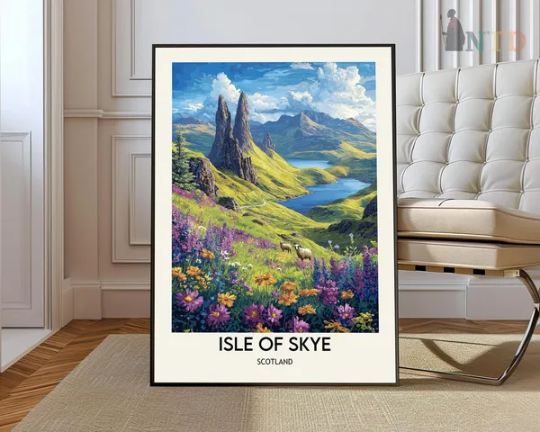 Isle Of Skye Travel Poster, Scotland Wall Art Print