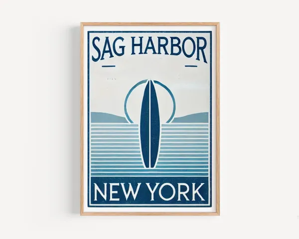Sag Harbor, New York Travel Poster Art Print