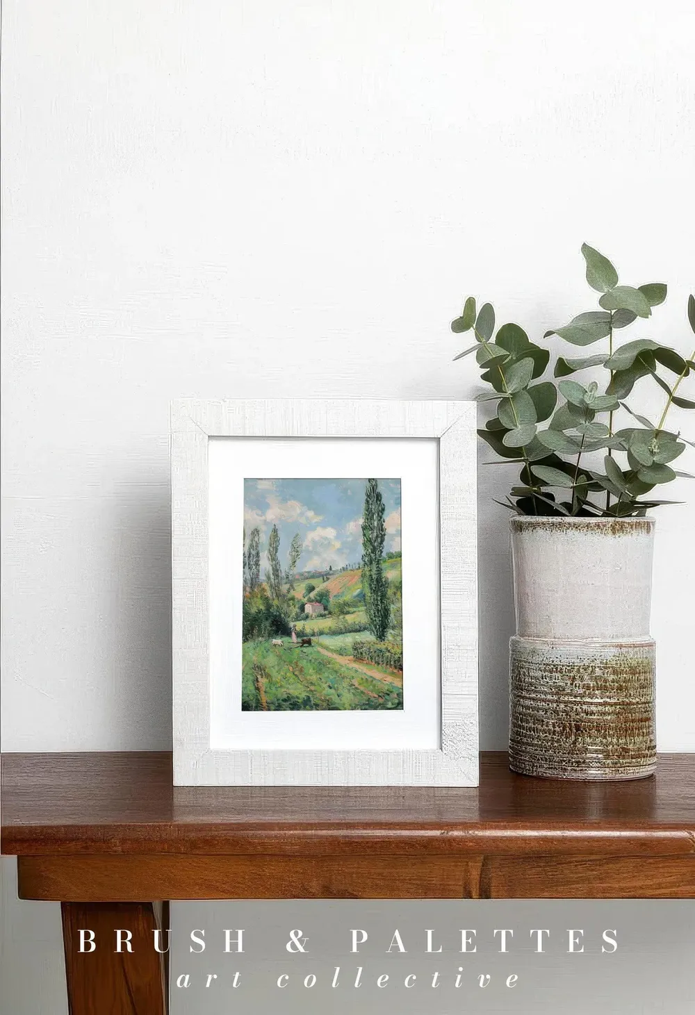 Vintage Countryside Pasture Art Print, Rustic Landscape - Image 2