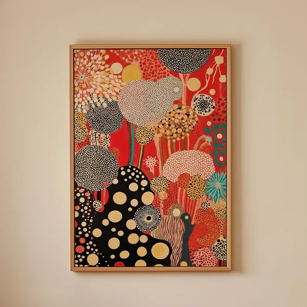 Yayoi Kusama-Inspired Botanical Art Print