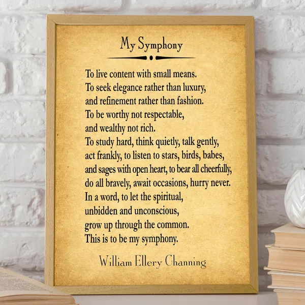 My Symphony Poem by William Ellery Channing Art Print