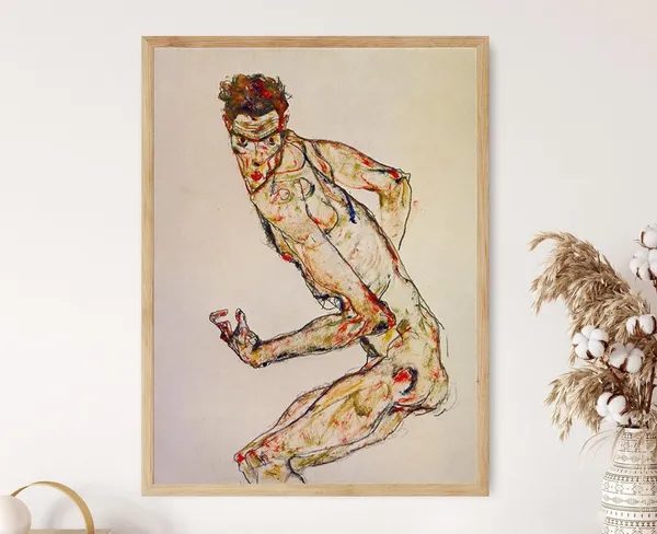 Fighter, 1913 by Egon Schiele Wall Art Print