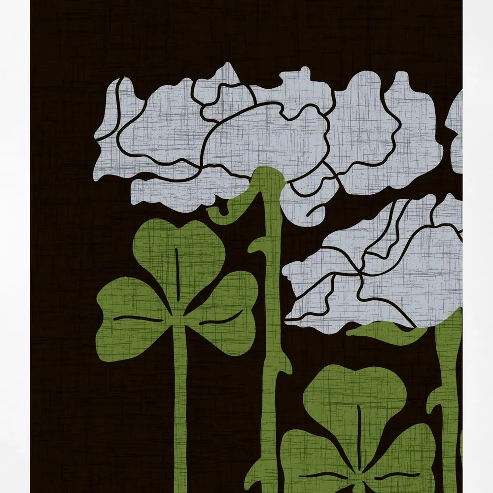 Nouveau Floral Vintage Print, Dark Academia Style - Image 3
