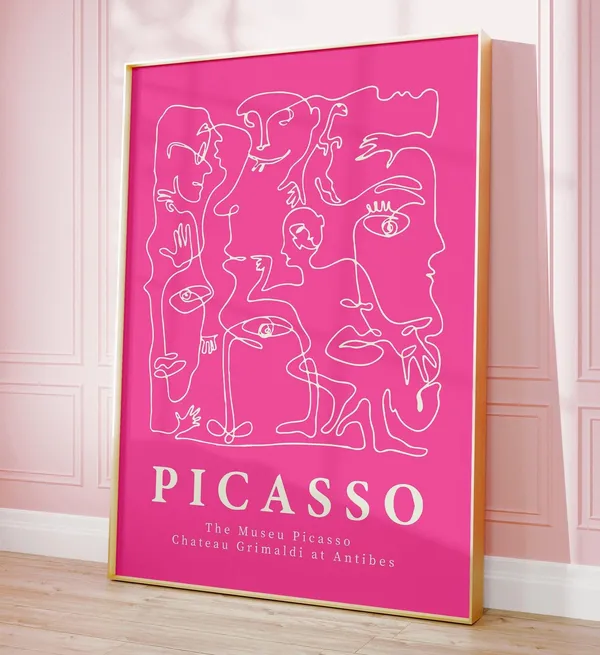 Picasso Vintage Museum Exhibition Art Print