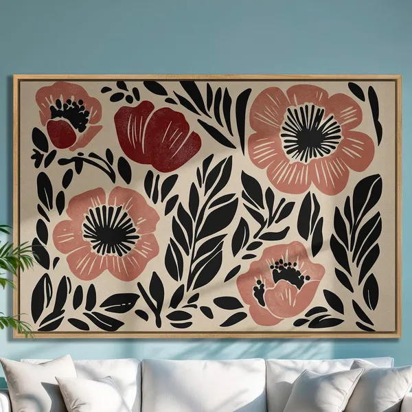 Minimalist Floral Botanical Art Print, Boho Decor