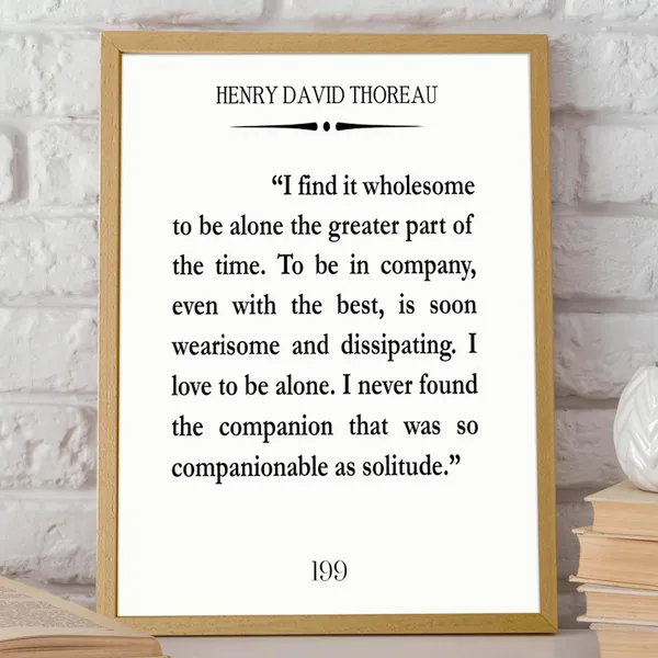 Henry David Thoreau Walden Quote, Literary Poster