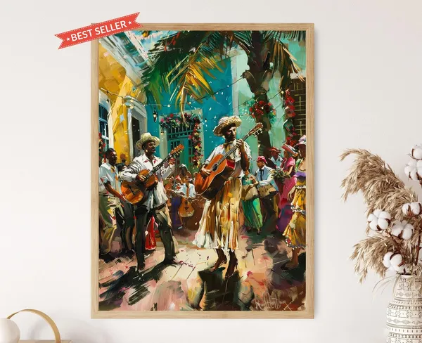 Puerto Rican Parranda, Puerto Rico Heritage Art Print