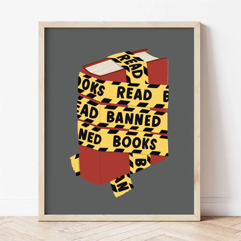 Read Banned Books, Bookish Art Print