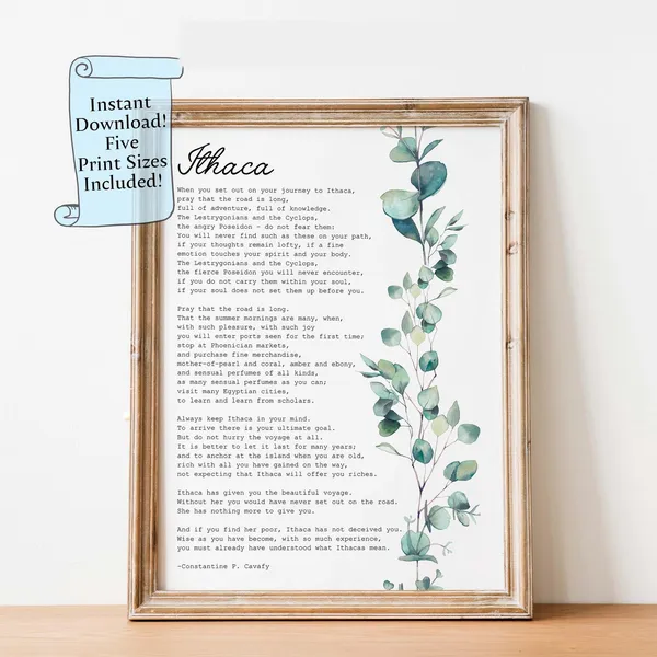 Ithaca by Constantine Cavafy Art Print