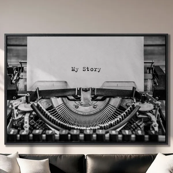 Vintage Typewriter Art Print for Office & Library