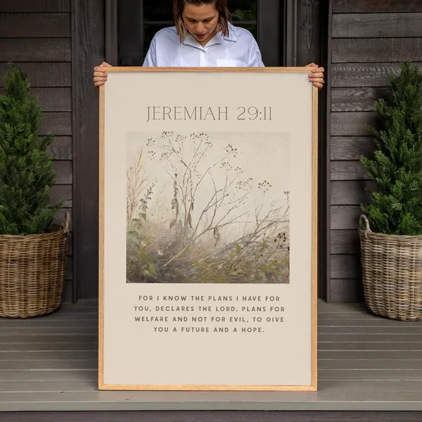 Jeremiah 29:11 Modern Christian Wall Art Print